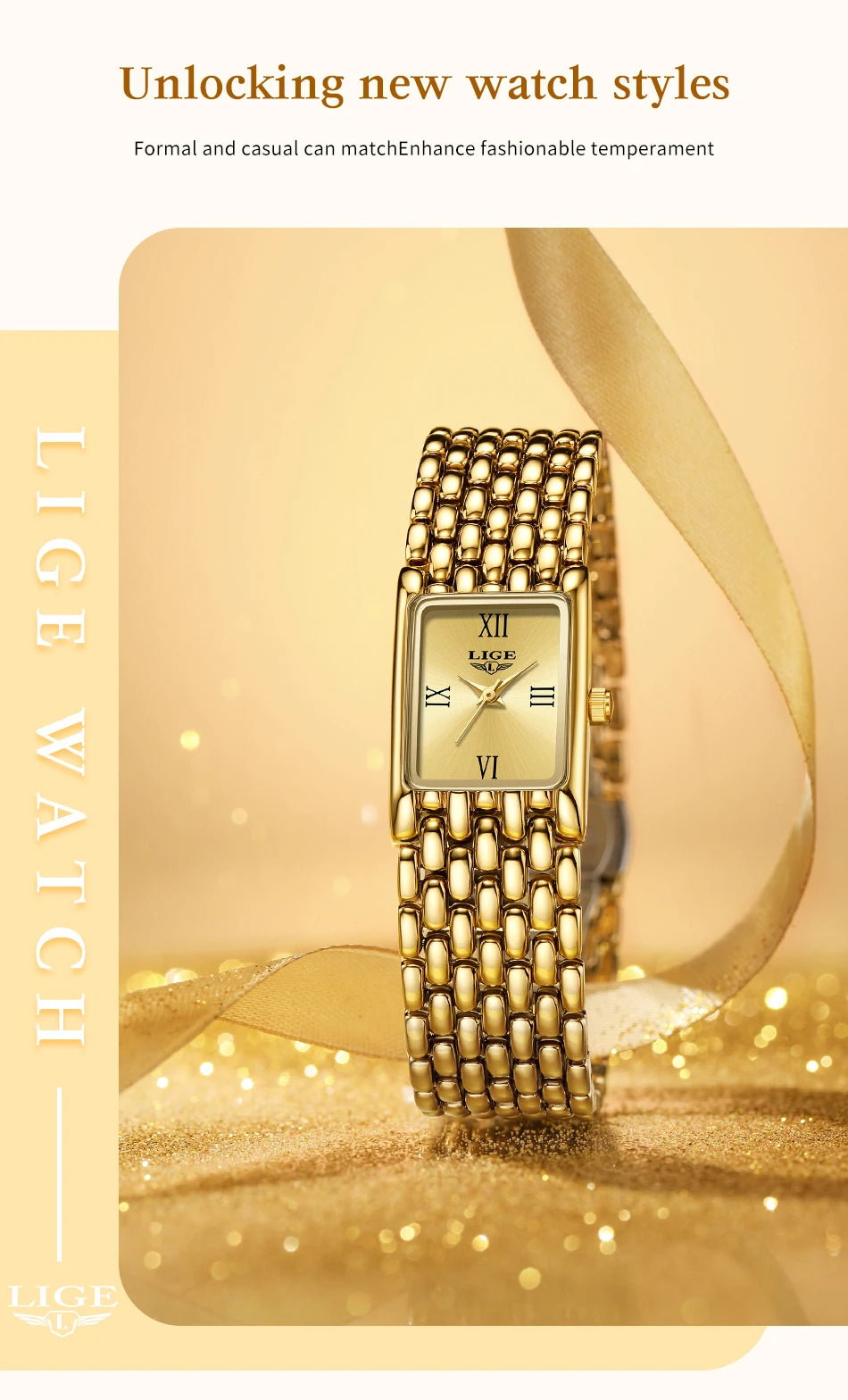 LIGE Gold Watch for Women