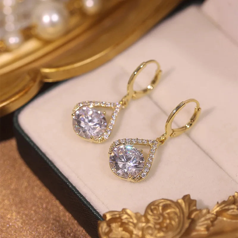 2023 New Fashion Trend Unique Design Elegant Delicate Geometric Round Earrings For Women Jewelry Wedding Party Premium Gifts
