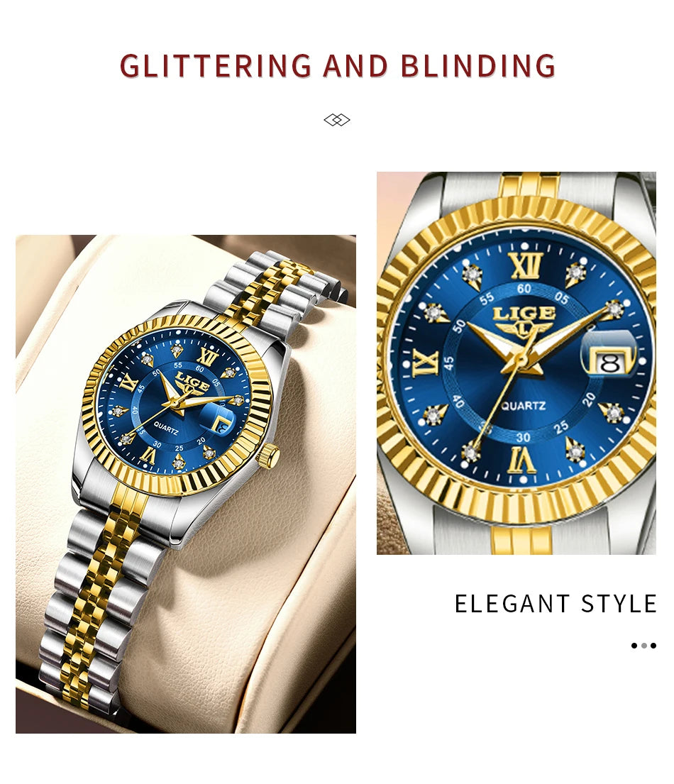 LIGE Luxury Watch For Women