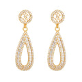 Women's Full-Diamond Teardrop Earrings