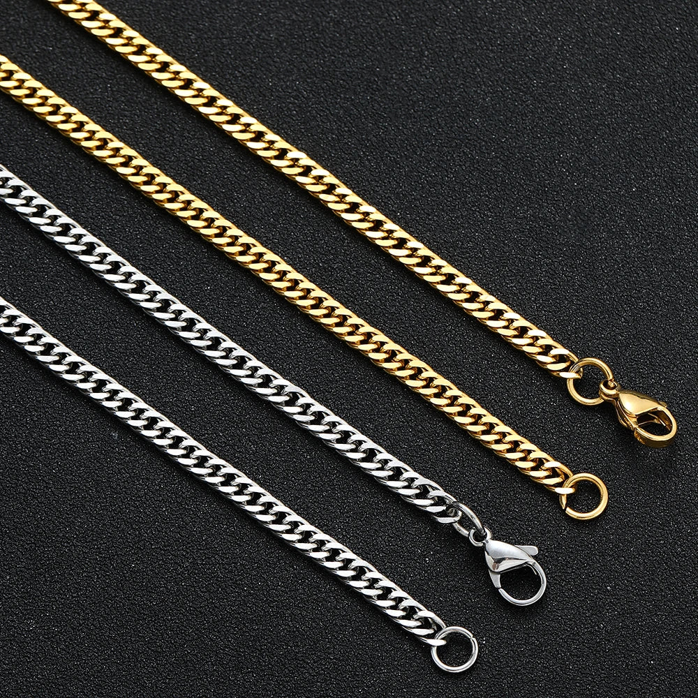 Stainless Steel Golden Black Chain Bracelet