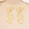 Earrings For Women Lines Ring Exaggerated Style Hollowed Geometric Metal Ear Accessories Holiday Party Gift Fashion Jewelry E551