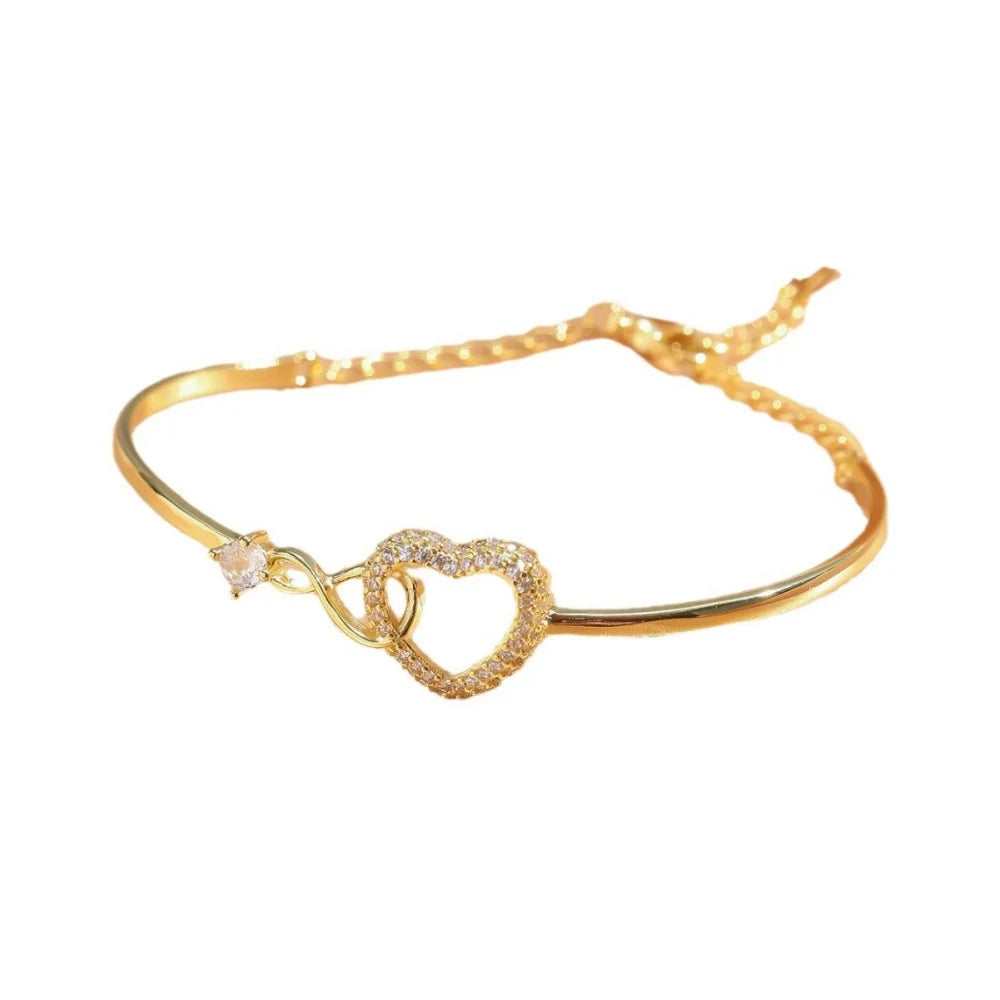 ‌Heart Bracelet with Extender Chain