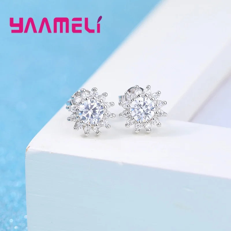 Stud Earrings for Women Girls Freshwater Pearl 925 Sterling Silver Rhinestone Ear Brncos Pendietnes Elegant Office Lady
