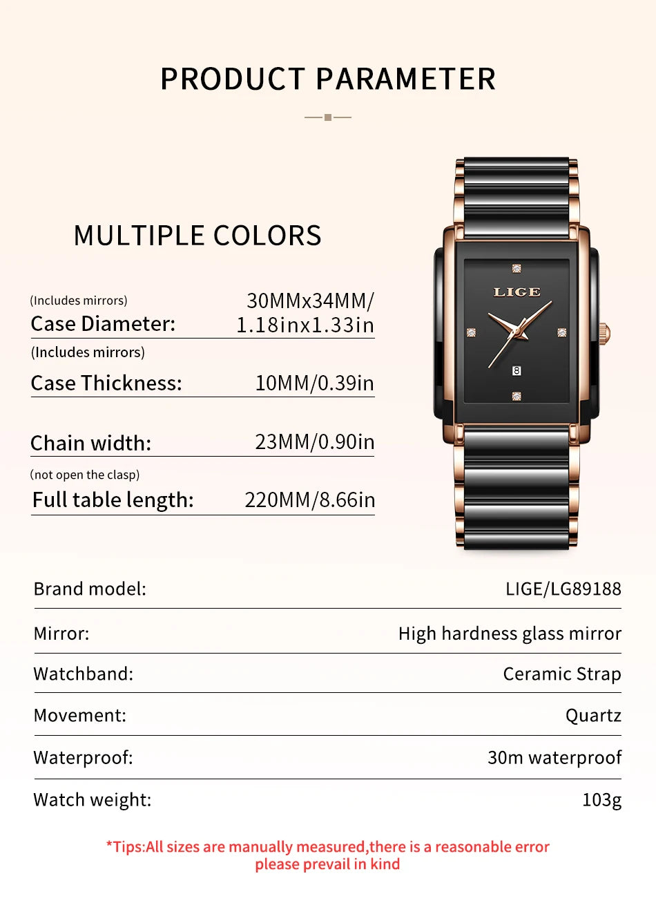 LIGE Elegant Watch for Women