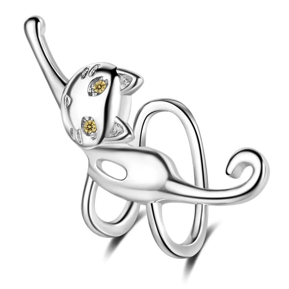 Real 925 Sterling Silver Simple Earcuff Tasteful Zircon Clip On Earrings For Women Small Ear Cuff Jewelry Girls pendientes mujer