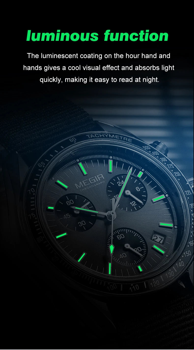 MEGIR Men's Weaving Strap Watch