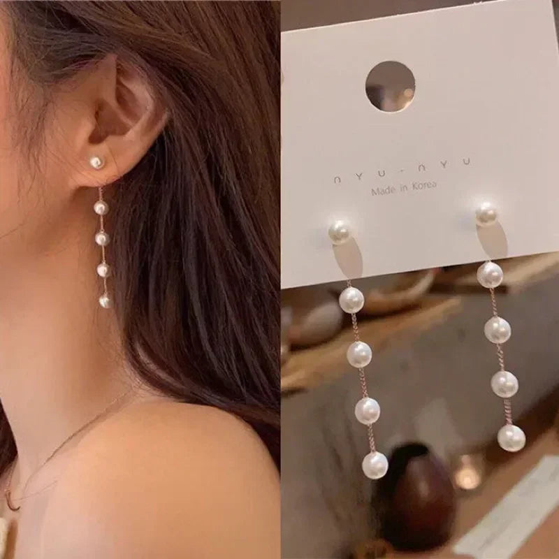 New Minimalist Long Wavy Fringe Earrings New Women Fashionable Hanging Earrings High-End Jewelry Minimalist Accessories Gifts