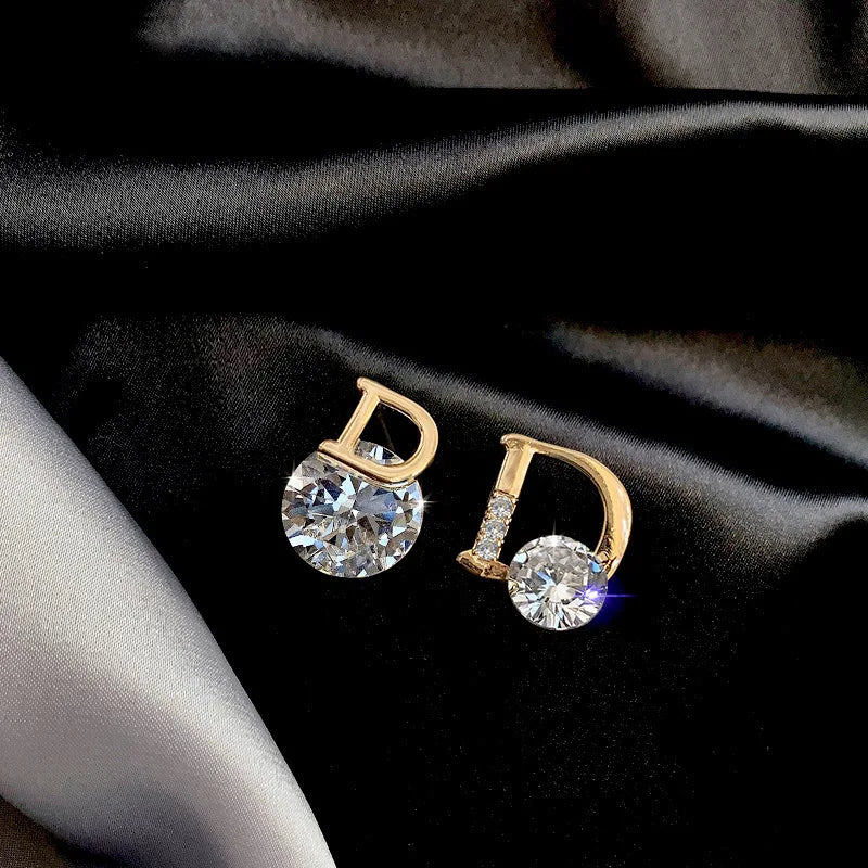 Asymmetric D-shaped Earrings