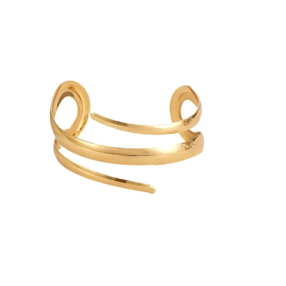 European and American Thick Bracelet and Ring Jewelry Set for Women