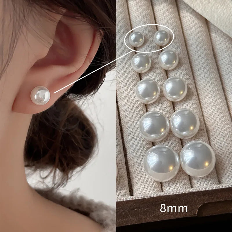 Sterling Silver Pearl Earrings for Woman