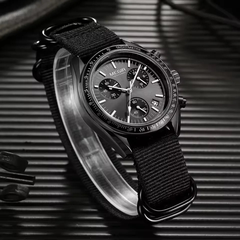 MEGIR Men's Weaving Strap Watch
