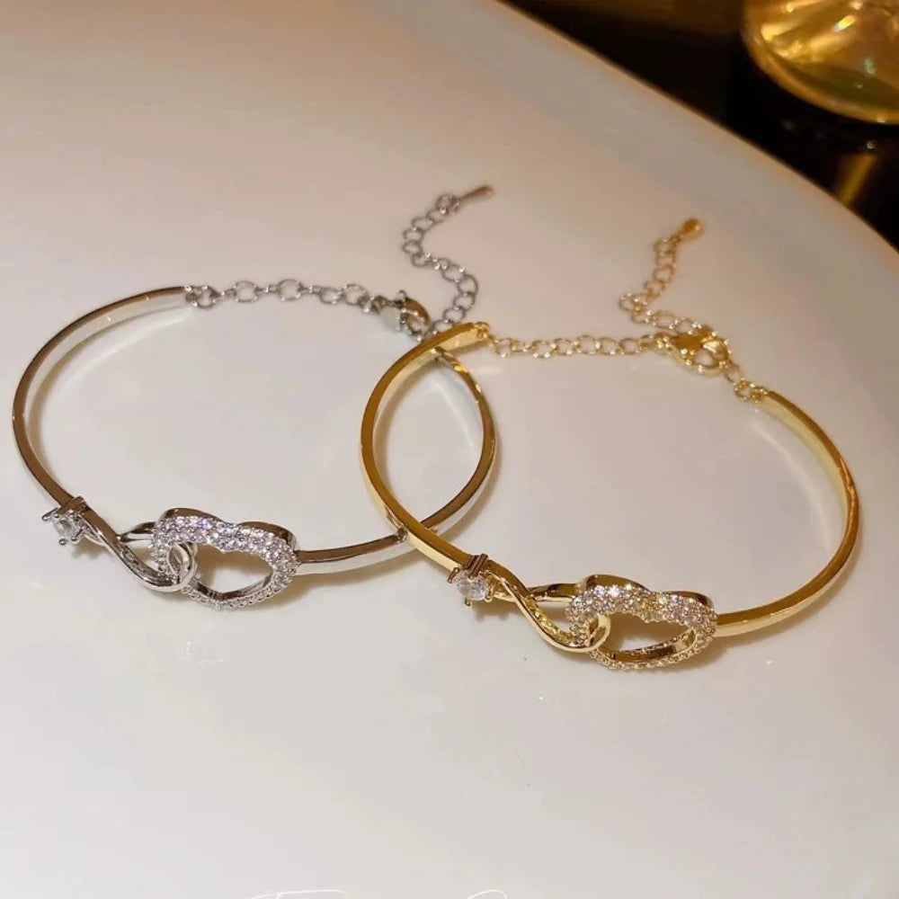 ‌Heart Bracelet with Extender Chain
