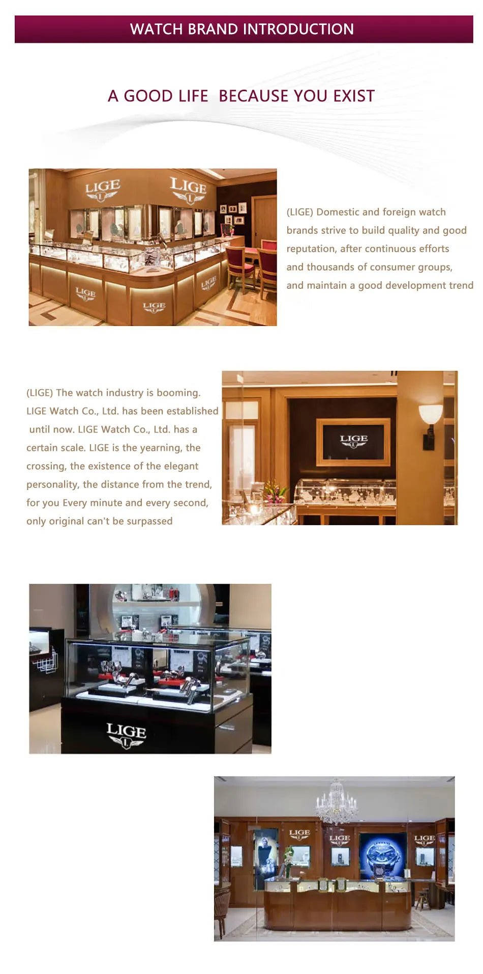 LIGE Luxury Watch For Women