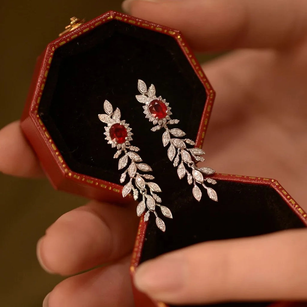 silver vintage earrings for women