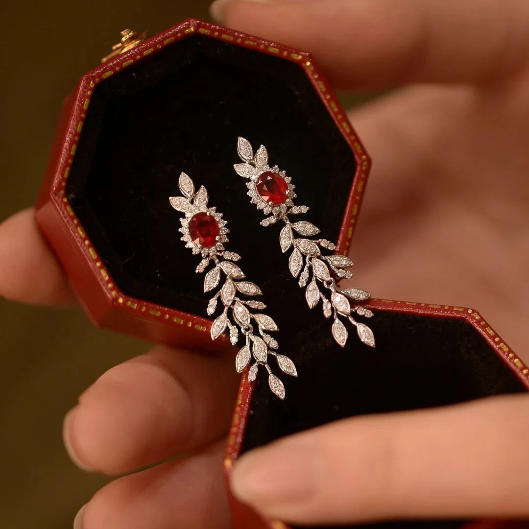 silver vintage earrings for women