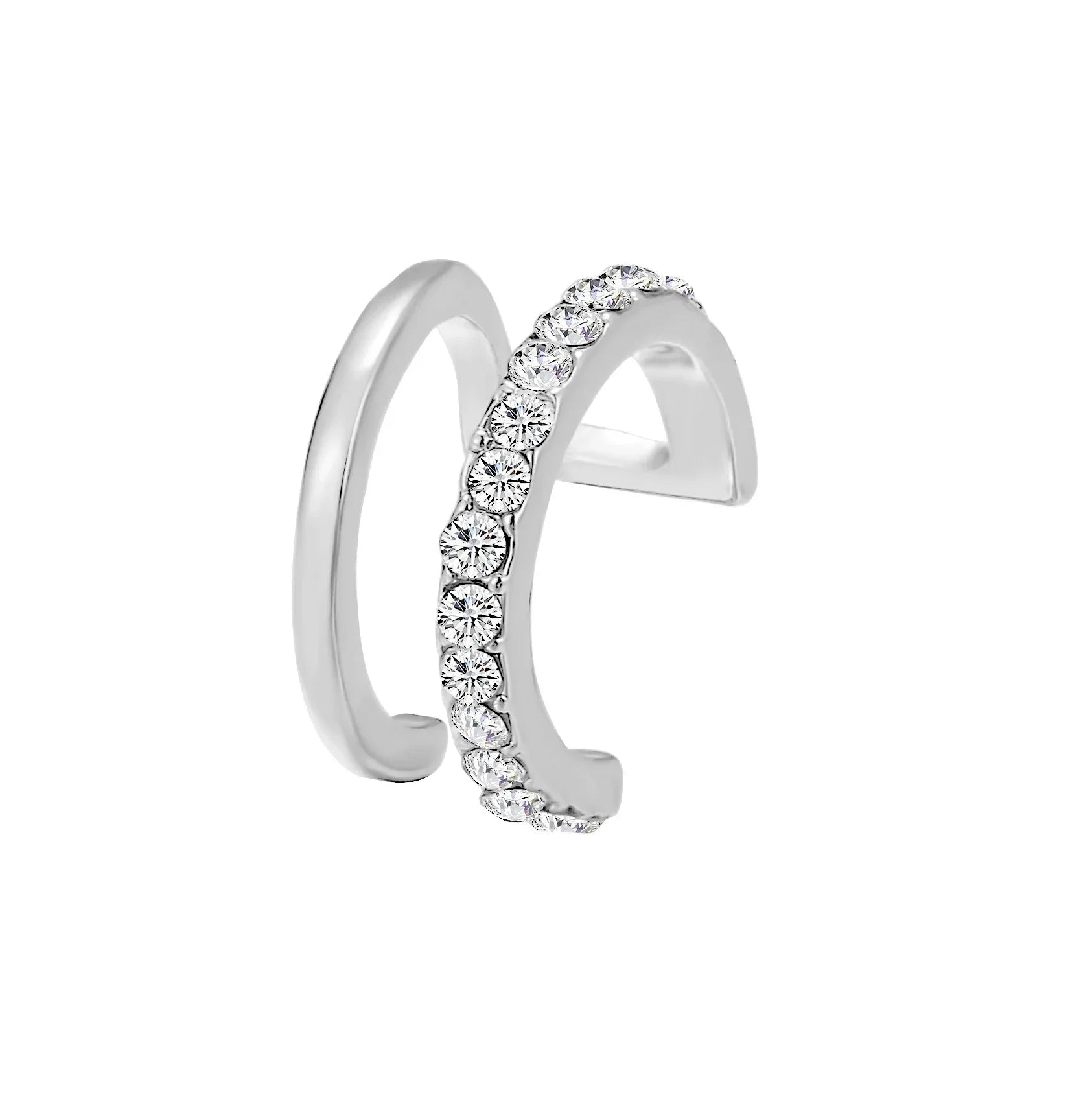 Rhinestone Decor Ear Cuff Earring for Woman