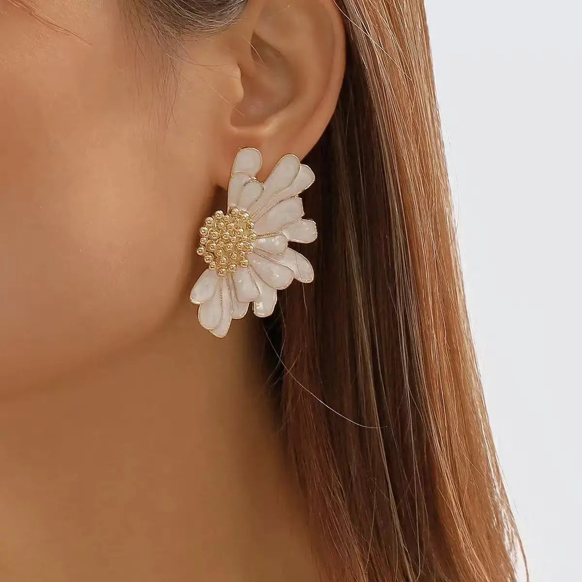 2PC Women's Fashion Flower Earrings Jewelry Accessories Suitable for Date, Party, Festival Gifts