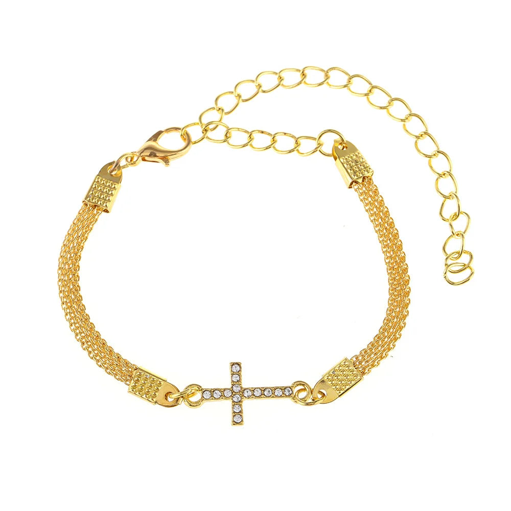 Handmade Braided Mesh Chain Faith Bracelet For Men and Women