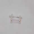 Punk Non Piercing Nose Clip Retro Fashion Faux Pearl Nose Ring Fake Face Ring Nose Nail Hip Hop Body Jewelry Gifts for Women Men
