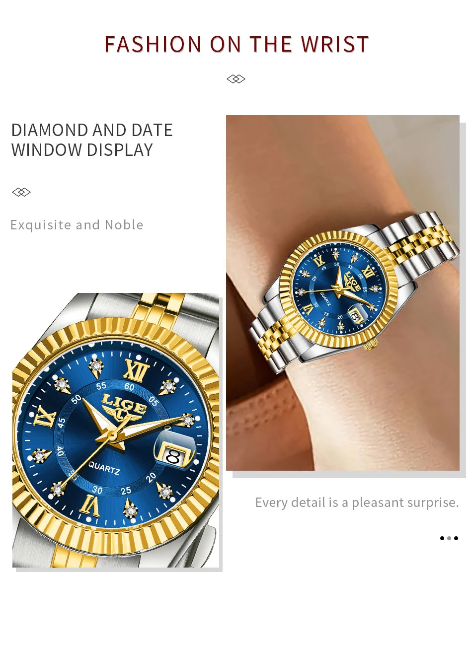 LIGE Luxury Watch For Women