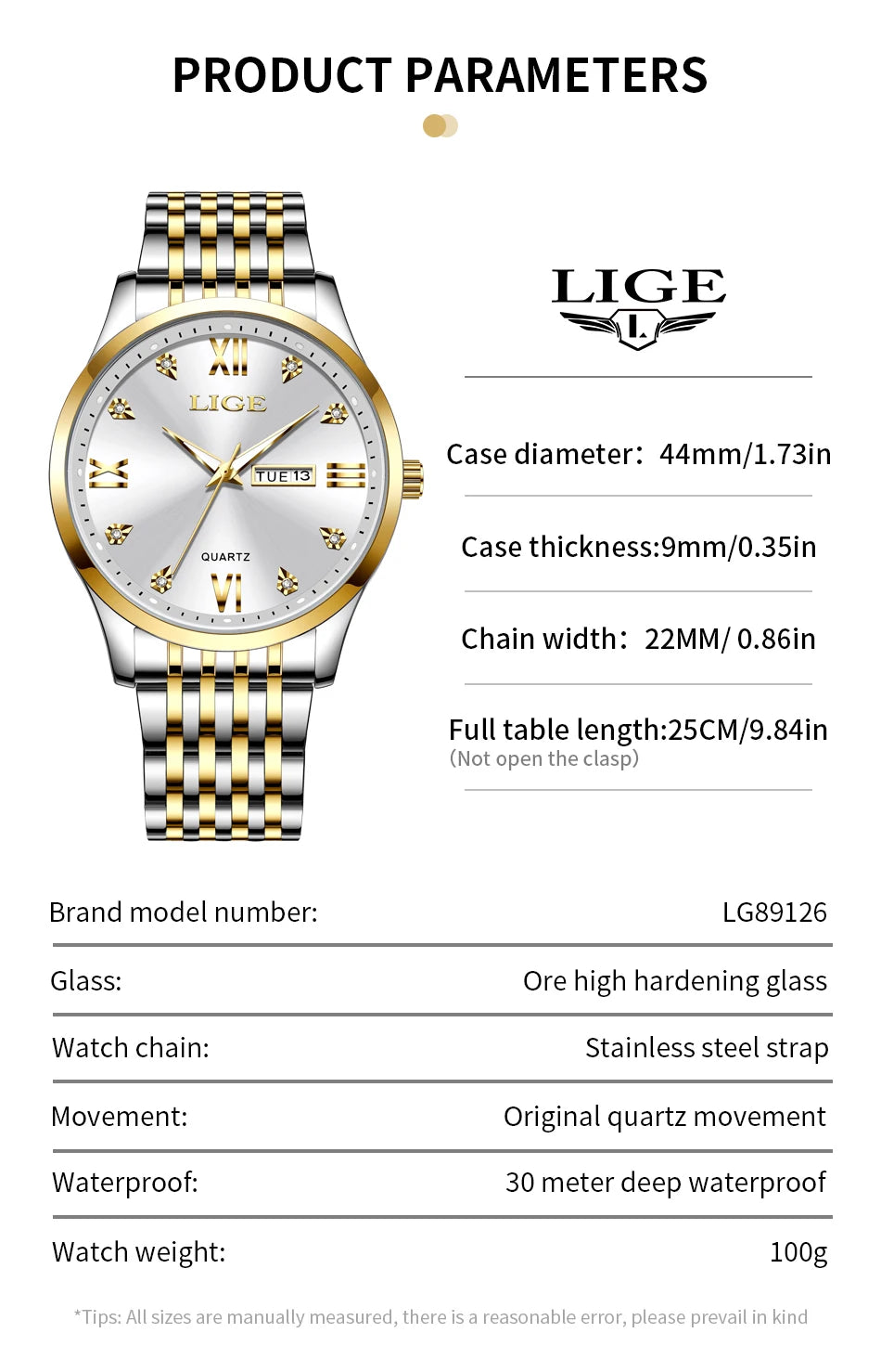 LIGE New Ladies Waterproof Watches Fashion Business Diamond Bracelet Watch For Women Simple Casual Luminous Quartz Chronograph