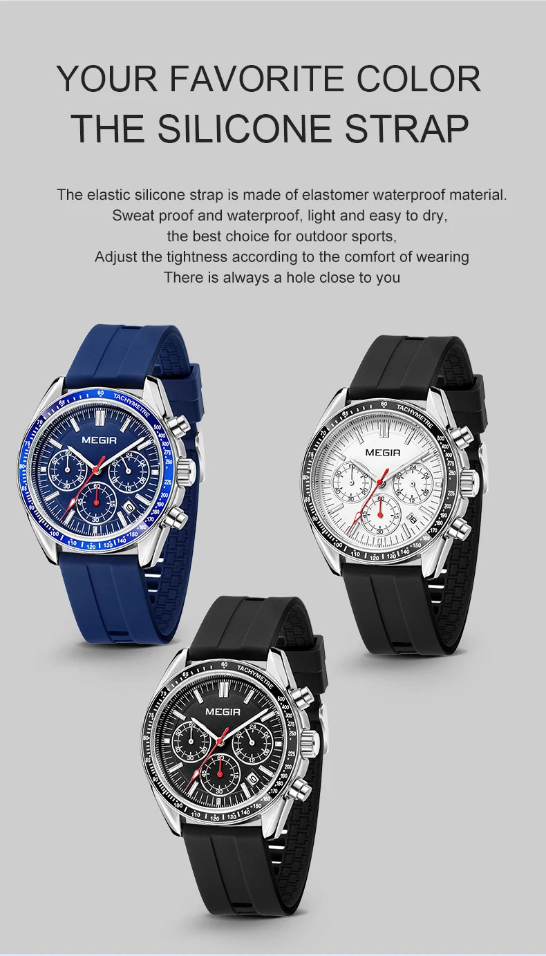 MEGIR Men Fashion Sports Watch