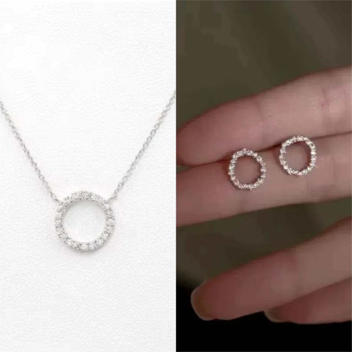 Delicate Small Circle Stud Earrings for Women