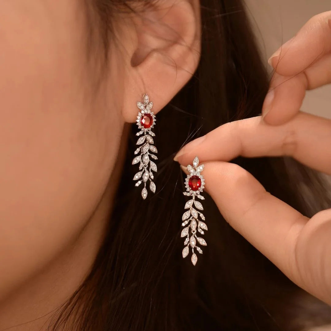 silver vintage earrings for women