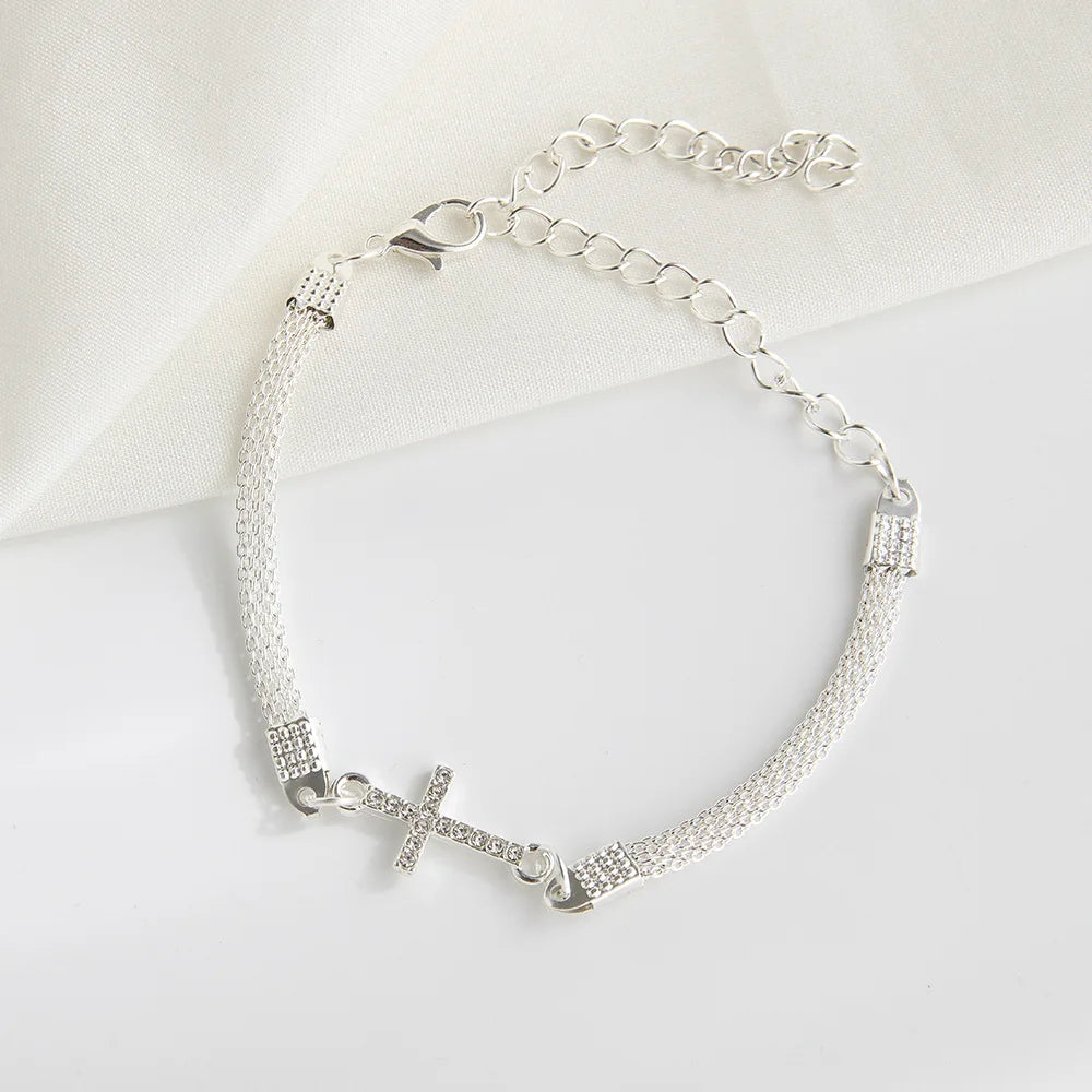 Handmade Braided Mesh Chain Faith Bracelet For Men and Women