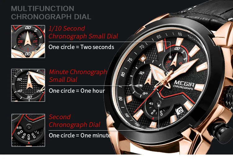 Megir Men's Chronograph Quartz Watch